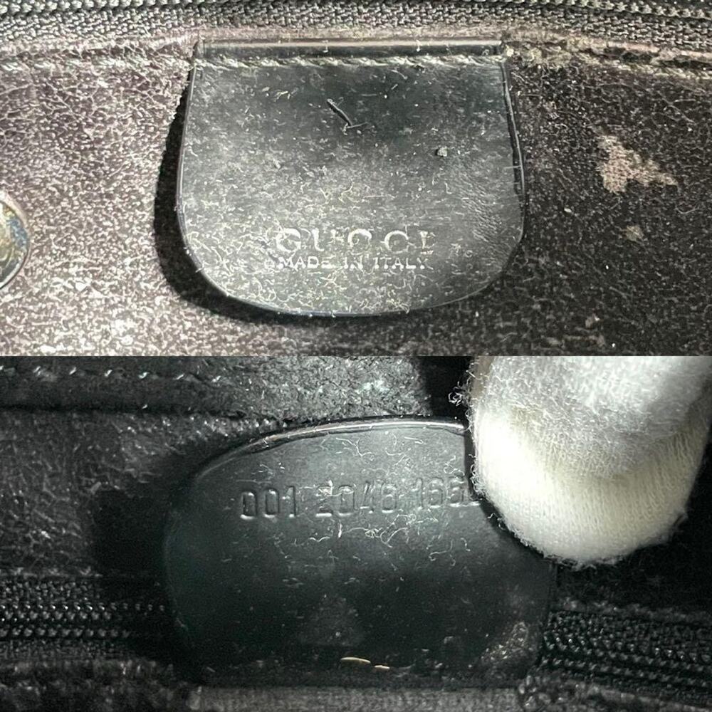 Vintage Gucci Black Leather Interlocking G Bucket Bag - Picture 10 of 12